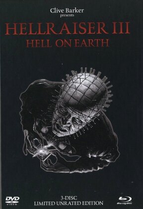Hellraiser 3 - Hell on Earth (1992) (Black Edition, Limited Edition, Mediabook, Uncut, Unrated, Blu-ray + 2 DVDs)