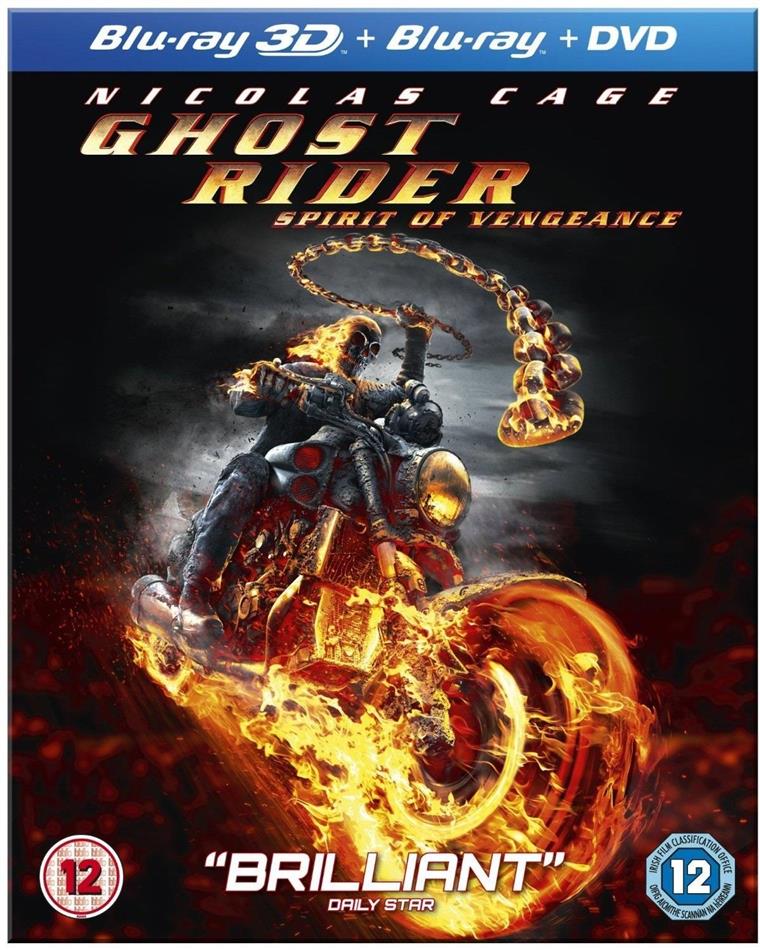 Ghost Rider 2 - Spirit of Vengeance (2012) Blu-ray + Blu-ray 3D + DVD