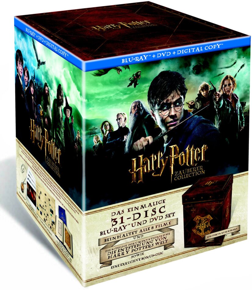 Harry Potter 1 - 7 / Zauberer Collection - Ultimate Collection 15 Blu-rays + 16 DVDs