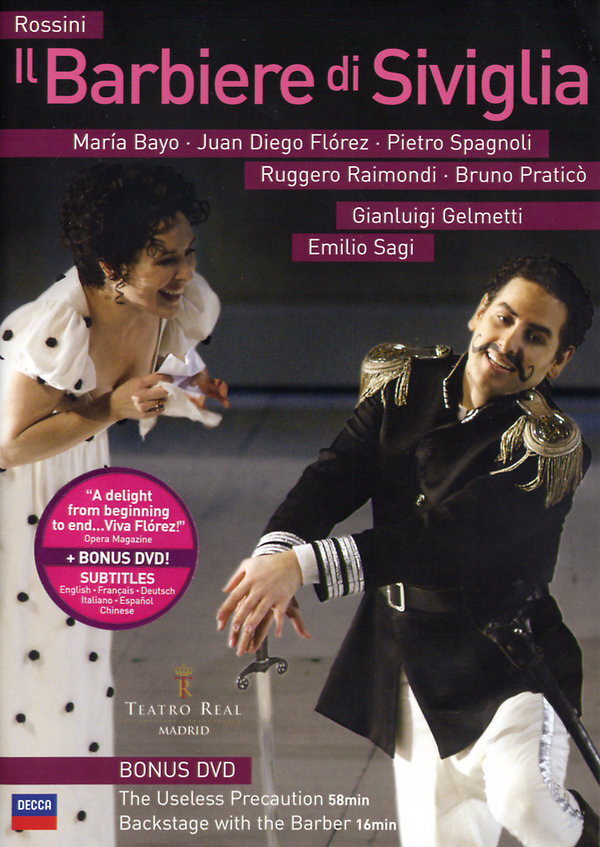 Orchestra of the Teatro Real Madrid, Gianluigi Gelmetti & Juan Diego Flórez - Rossini - Il barbiere di Siviglia Decca, 2 DVD