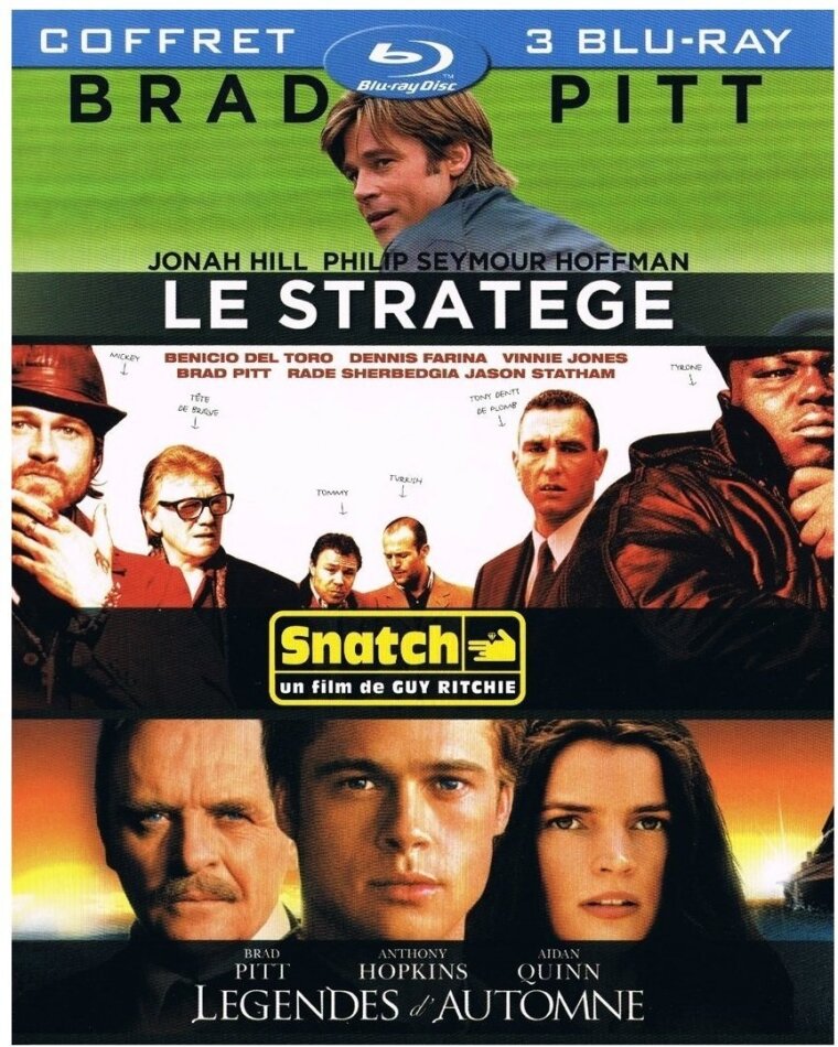 Brad Pitt Coffret - Stratege / Snatch / Legendes d'automne 3 Blu-ray
