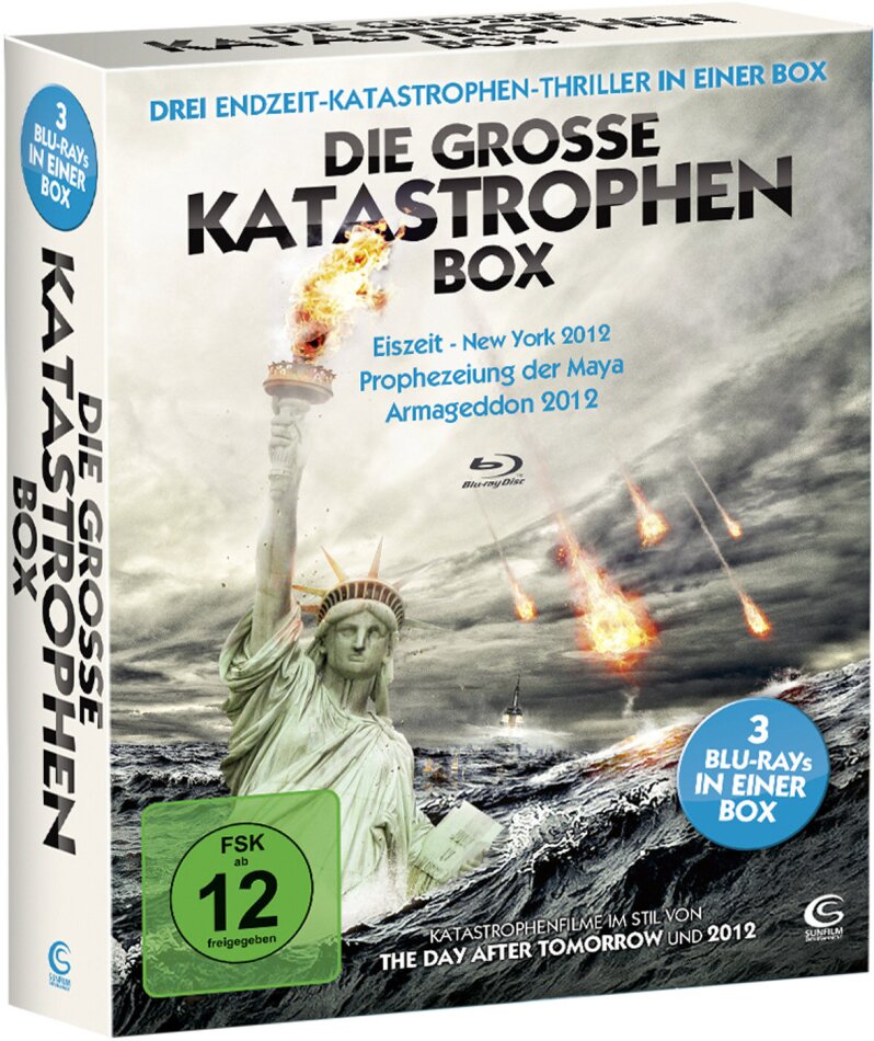 Die grosse Katastrophen-Box - Eiszeit - New York 2012 / Prophezeiung der Maya / Armageddon 2012 3 Blu-rays