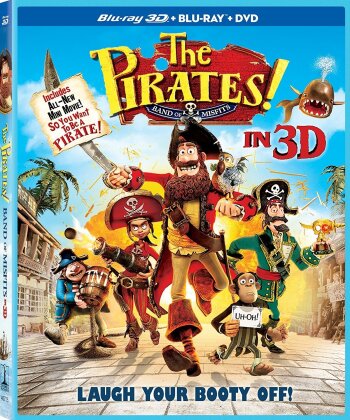 The Pirates! - Band of Misfits (2012) (Blu-ray 3D (+2D) + Blu-ray + DVD)