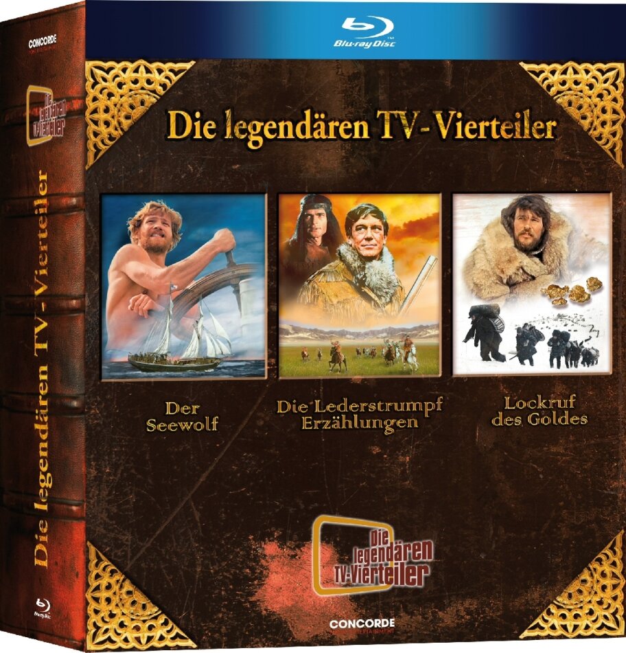 Die legendären TV-Vierteiler - Der Seewolf / Die Lederstrumpf Erzählungen / Lockruf des Goldes 3 Blu-ray