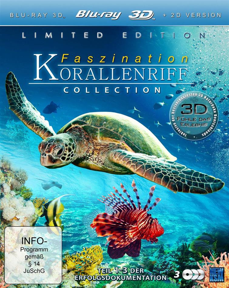 Faszination Korallenriff Collection Limited Edition, 3 Blu-ray 3D (+2D)