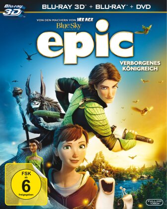 Epic - Verborgenes K&ouml;nigreich (2013) (Blu-ray 3D (+2D) + 2 Blu-rays + DVD)