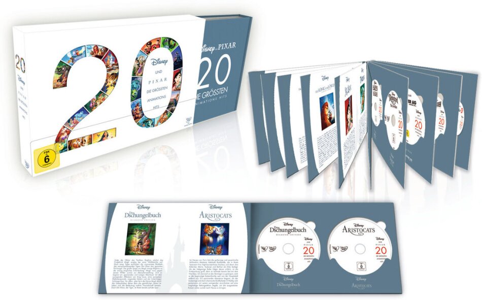 20 - Disney und Pixar - Die grössten Animations Hits Edizione Limitata, 20 DVD