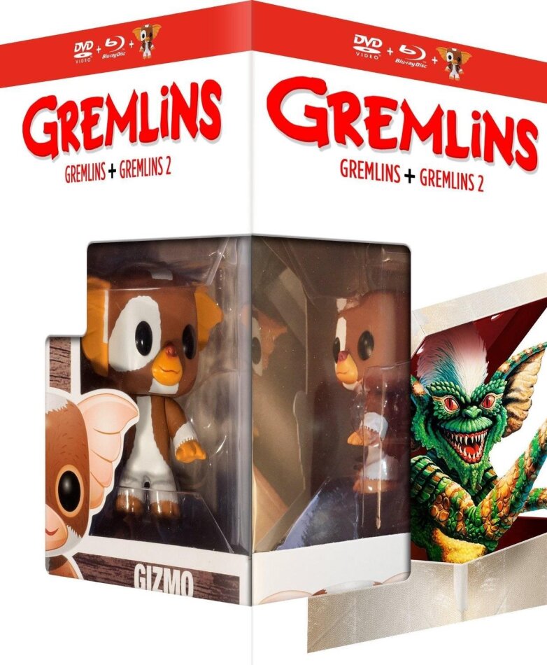 Gremlins 1 & 2 + figurine Pop! (Funko), 2 Blu-rays + 2 DVDs