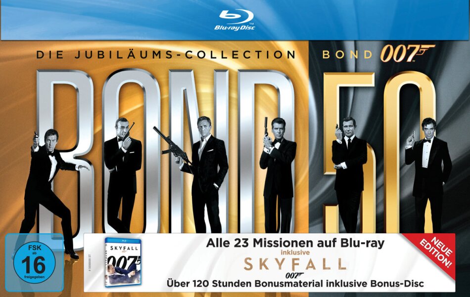 James Bond Collection - Jubiläumscollection 2013 inkl. Skyfall 24 Blu-ray