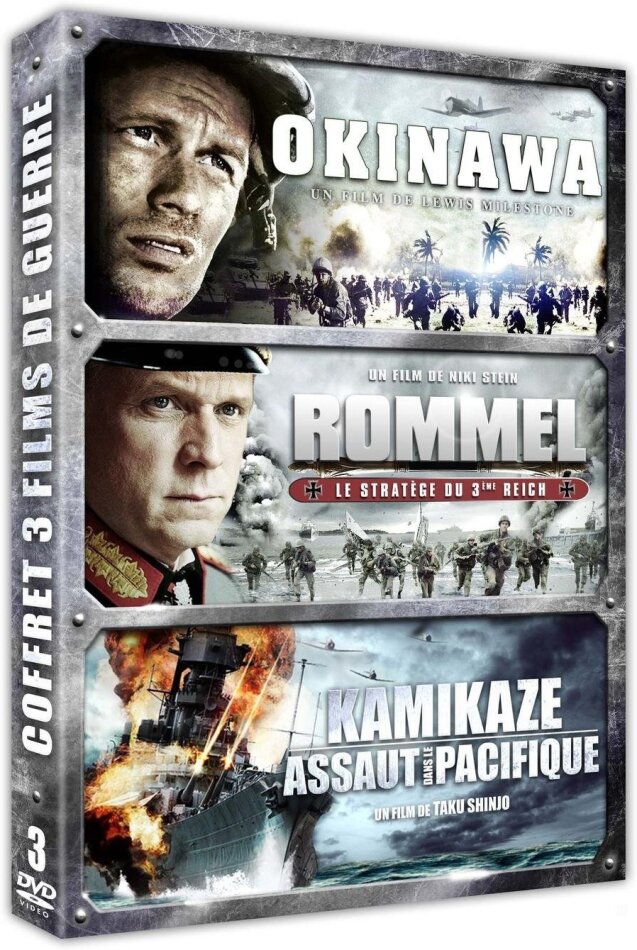 Coffret 3 films de guerre - Okinawa / Rommel / Kamikaze 3 DVD