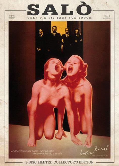 Salò oder die 120 Tage von Sodom (1975) Cover B, Collector's Edition, Limited Edition, Uncut, Blu-ray + 2 DVDs