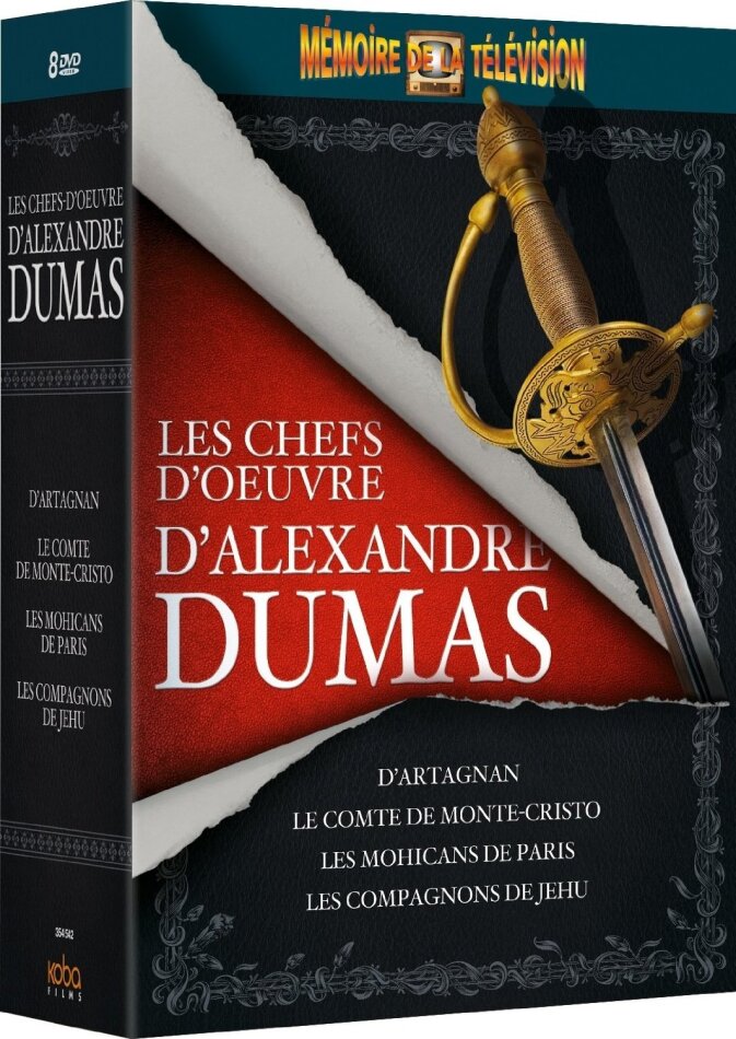 Les chefs d'oeuvre d'Alexandre Dumas Mémoire de la Télévision, Box, 8 DVDs