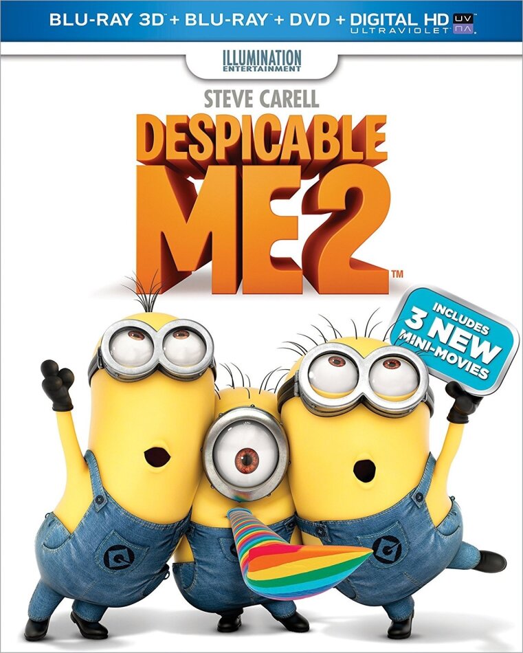 Despicable Me 2 (2013) Blu-ray 3D (+2D) + Blu-ray + DVD