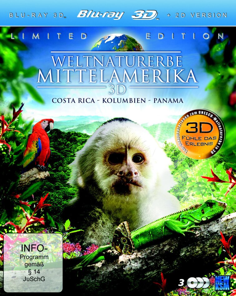 Weltnaturerbe Mittelamerika - Costa Rica - Kolumbien - Panama 3 Blu-ray 3D (+2D)