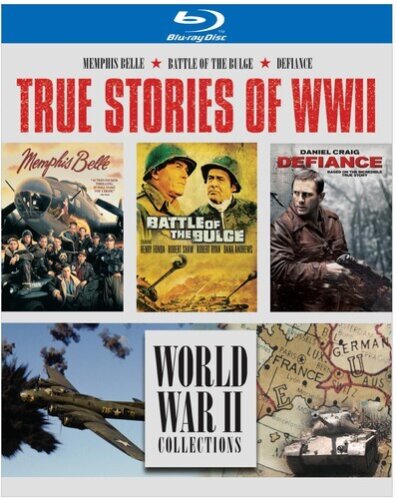 True Stories of WW2 - Memphis Belle / Battle of the Bulge / Defiance 4 Blu-rays