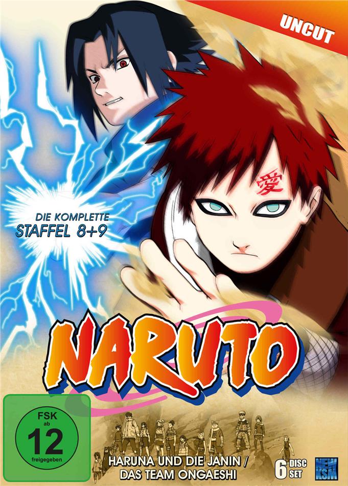 Naruto - Staffel 8 + 9 Uncut, 6 DVDs