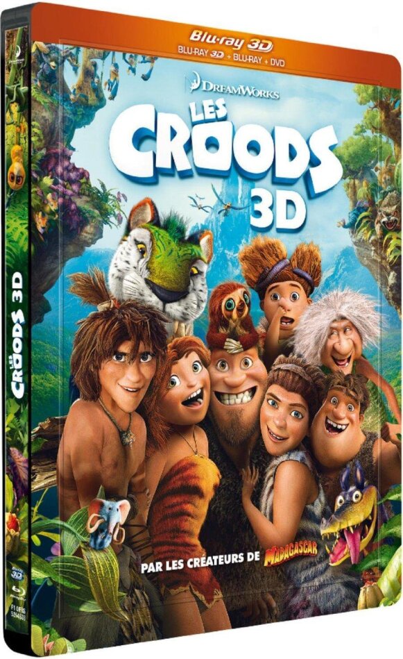 Les Croods (2013) Steelbook, Blu-ray 3D + Blu-ray + DVD
