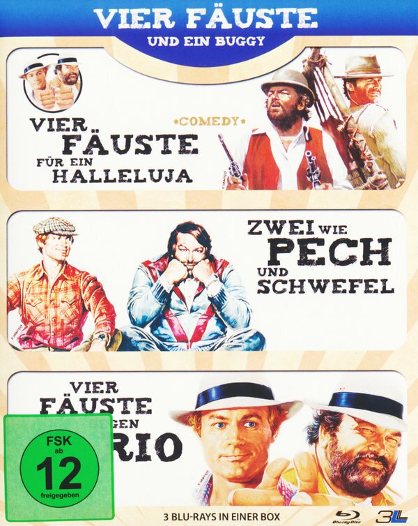 Vier Fäuste und ein Buggy - Vier Fäuste für ein Halleluja / Zwei wie Pech und Schwefel / Vier Fäuste gegen Rio 3 Blu-rays