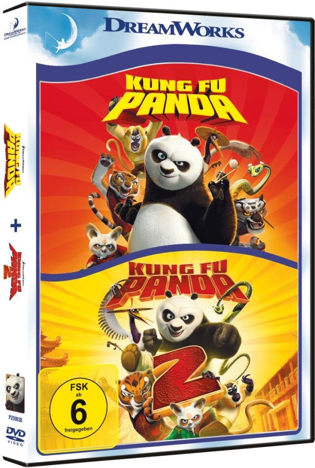 Kung Fu Panda 1 + 2 2 DVDs