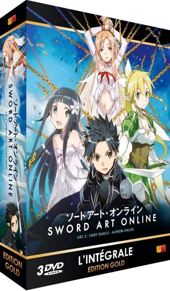 Sword Art Online - Saison 1.2 - Intégrale Arc 2: Fairy Dance - Alfheim Online Édition Gold, 3 DVD