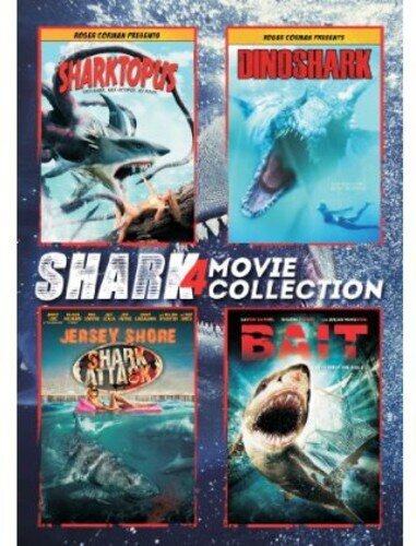 Shark 4 Movie Collection - Sharktopus / Dinoshark / Jersey Shore Shark Attack / Bait 4 DVD