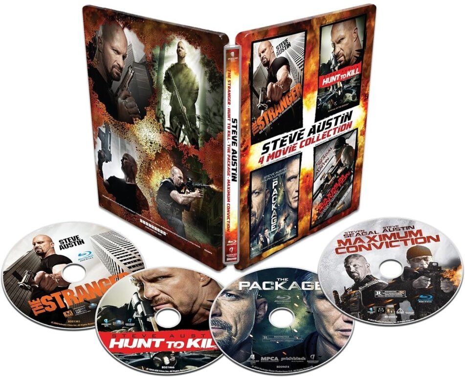 Steve Austin 4 Movie Collection Steelbook, 4 Blu-ray