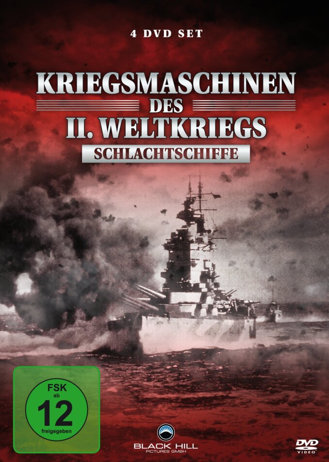 Kriegsmaschinen des 2. Weltkrieges - Schlachtschiffe 4 DVDs