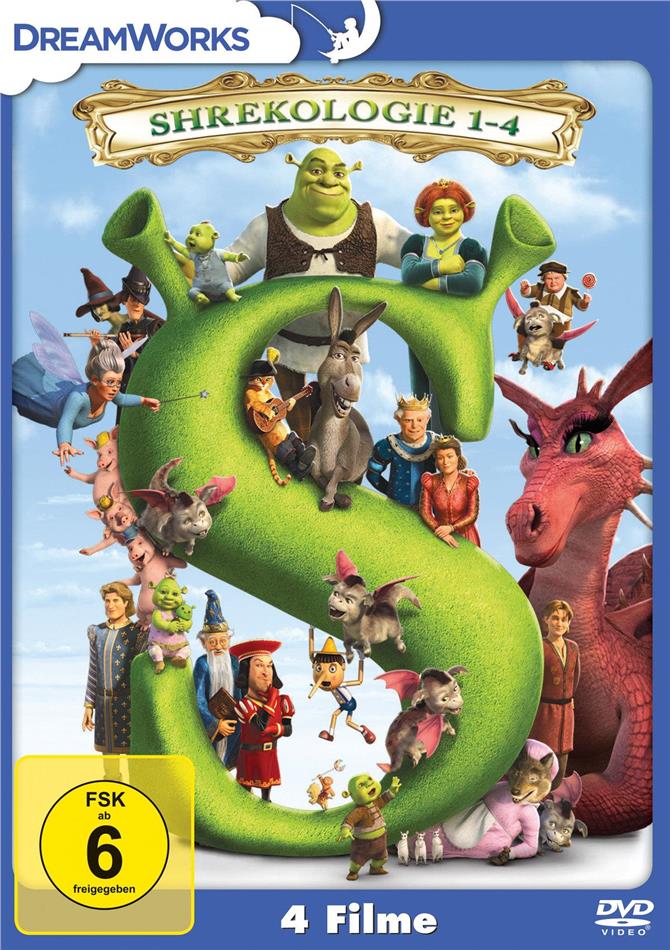 Shrek - Die komplette Geschichte - Teil 1 - 4 4 DVDs