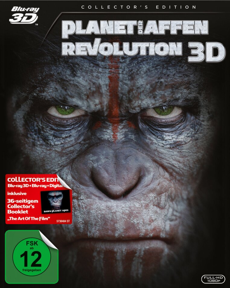 Planet der Affen: Revolution (2014) Collector's Edition, Blu-ray 3D + Blu-ray