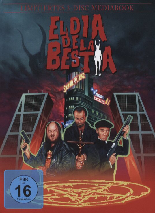 El Dia de la Bestia (1995) Cover B, Limited Edition, Mediabook, Uncut, Blu-ray + 2 DVDs