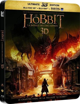 Le Hobbit 3 - La bataille des cinq arm&eacute;es (2014) (Steelbook, &Eacute;dition Ultime, 2 Blu-ray 3D + 2 Blu-ray)