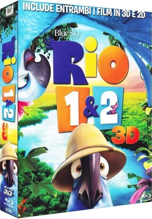 Rio 3D (2011) / Rio 2 3D (2014) 2 Blu-ray 3D (+2D)