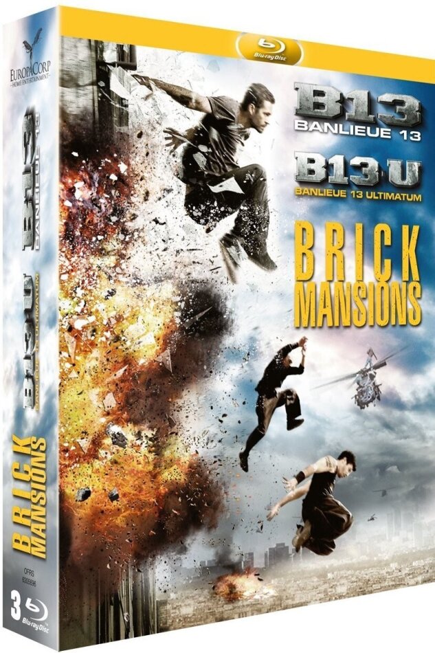 B13 - Banlieue 13 (2004) / B13-U - Banlieue 13: Ultimatum (2009) / Brick Mansions (2014) 3 Blu-ray