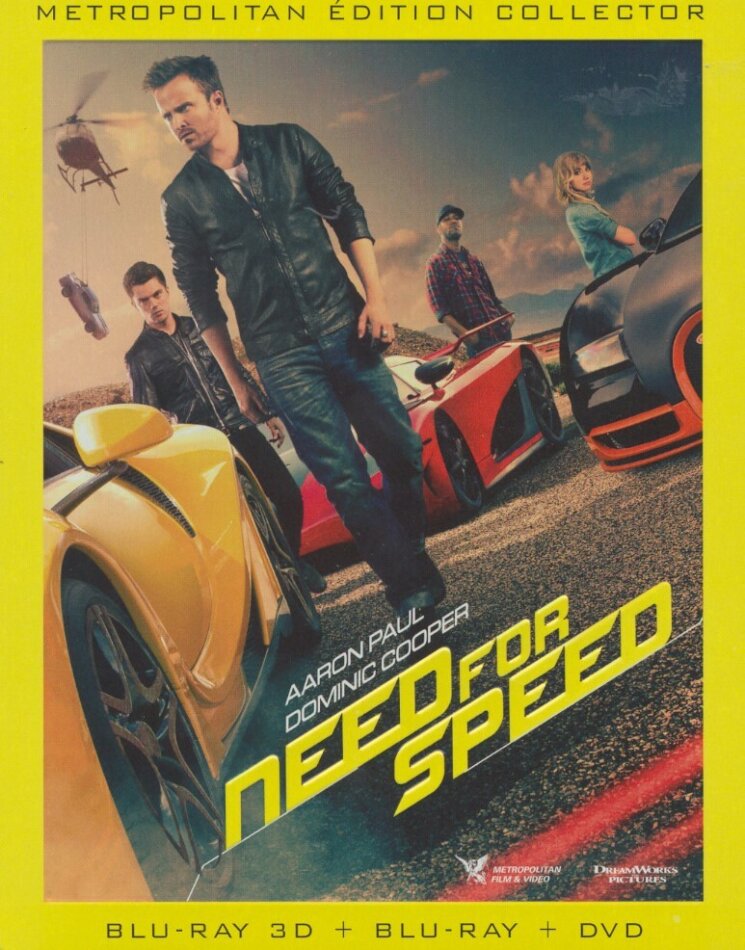Need for Speed (2014) Steelbook, Blu-ray 3D (+2D) + DVD