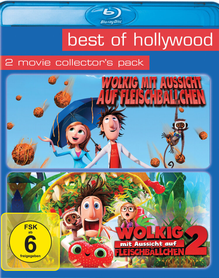 Wolkig mit Aussicht auf Fleischbällchen 1 & 2 Best of Hollywood, 2 Movie Collector's Pack, 2 Blu-rays