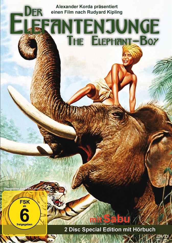Der Elefantenjunge - The Elephant-Boy (1937) s/w, Special Edition, DVD + Hörbuch