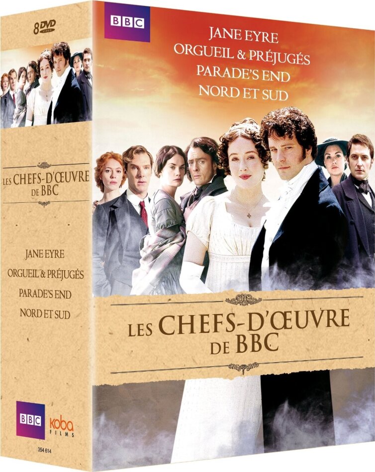 Les chefs-d'oeuvre de BBC - Jane Eyre / Orgueil & Préjugés / Parade's End / Nord et Sud 8 DVD