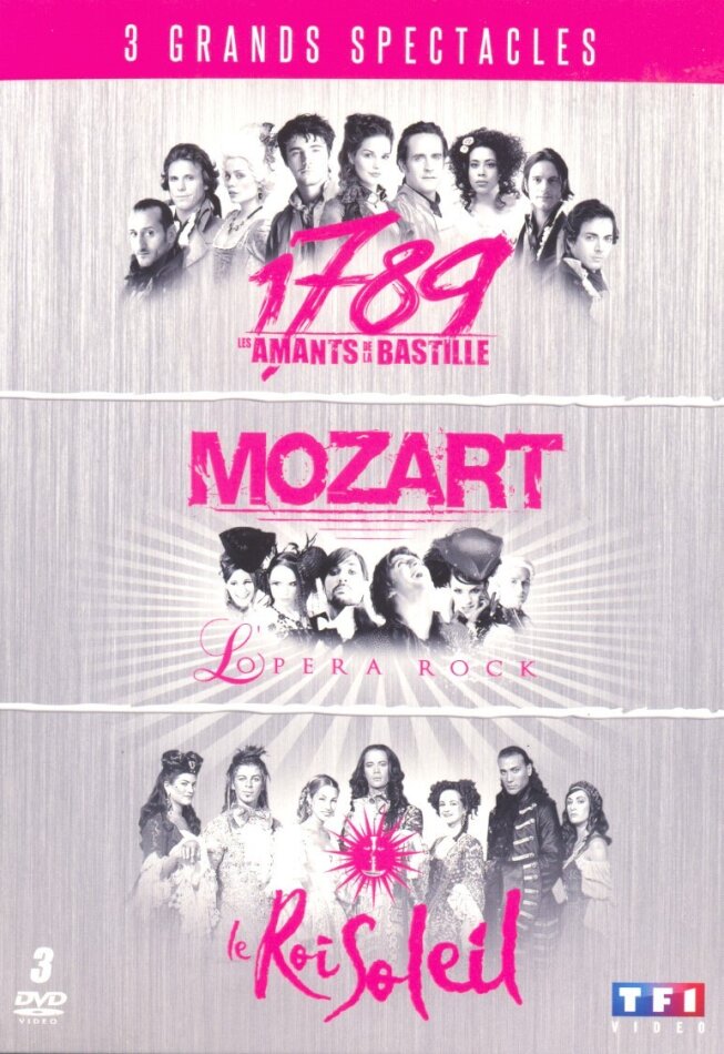 3 Grands Spectacles - 1789 - Les amants de la Bastille / Mozart - L'Opéra Rock / Le Roi Soleil (2005) 3 DVDs