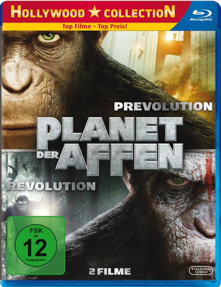 Planet der Affen: Prevolution (2011) / Planet der Affen: Revolution (2014) 2 Blu-rays
