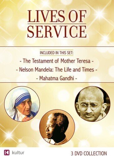 Lives of Service - The Testament of Mother Teresa / Nelson Mandela: The Life and Times / Mahatma Gandhi 3 DVDs