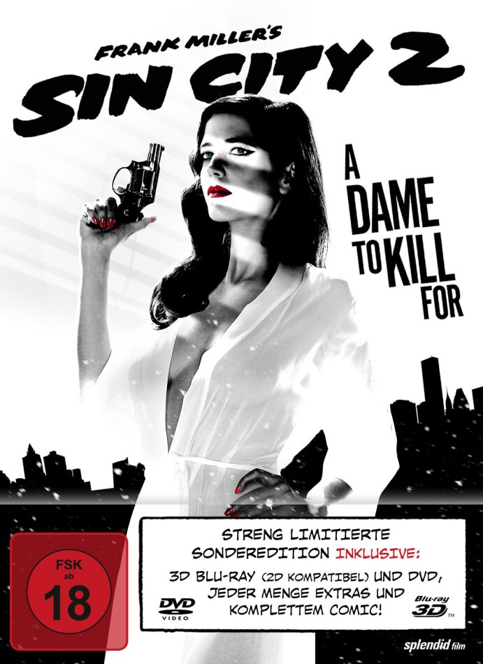 Sin City 2 - A Dame to Kill for (2014) Limited Edition, Mediabook, Uncut, Blu-ray 3D (+2D) + DVD