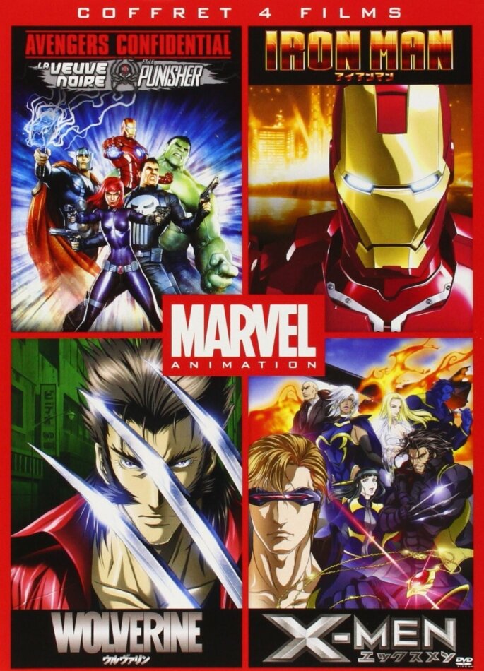 Marvel Animés - Iron Man / Wolverine / X-Men / Avengers Confidential 7 DVDs
