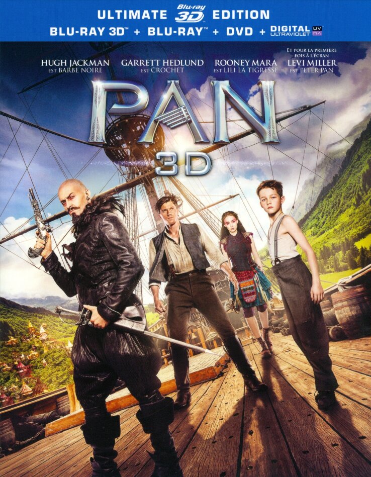 Pan (2015) Blu-ray 3D + Blu-ray + DVD