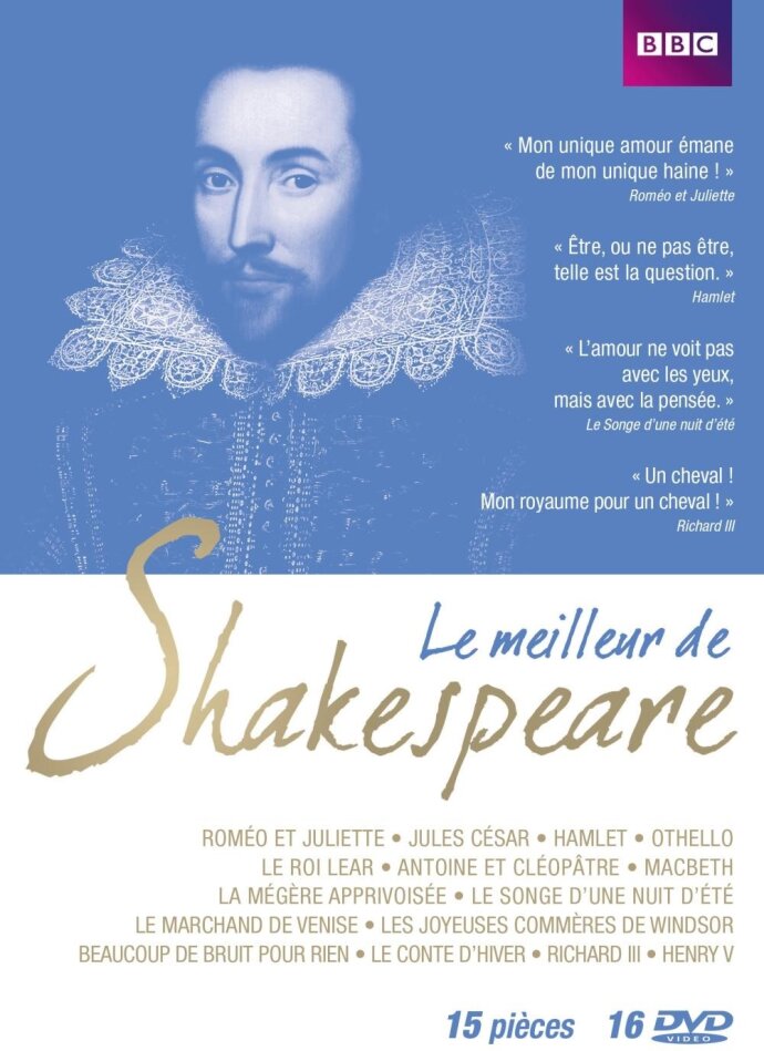 Le meilleur de Shakespeare - 15 pièces BBC, 16 DVDs