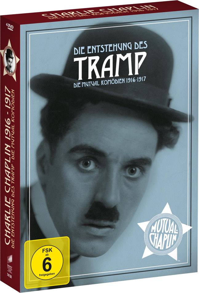 Charlie Chaplin - Die Entstehung des Tramp - Die Mutual Komödien 1916 - 1917 s/w, 4 DVDs