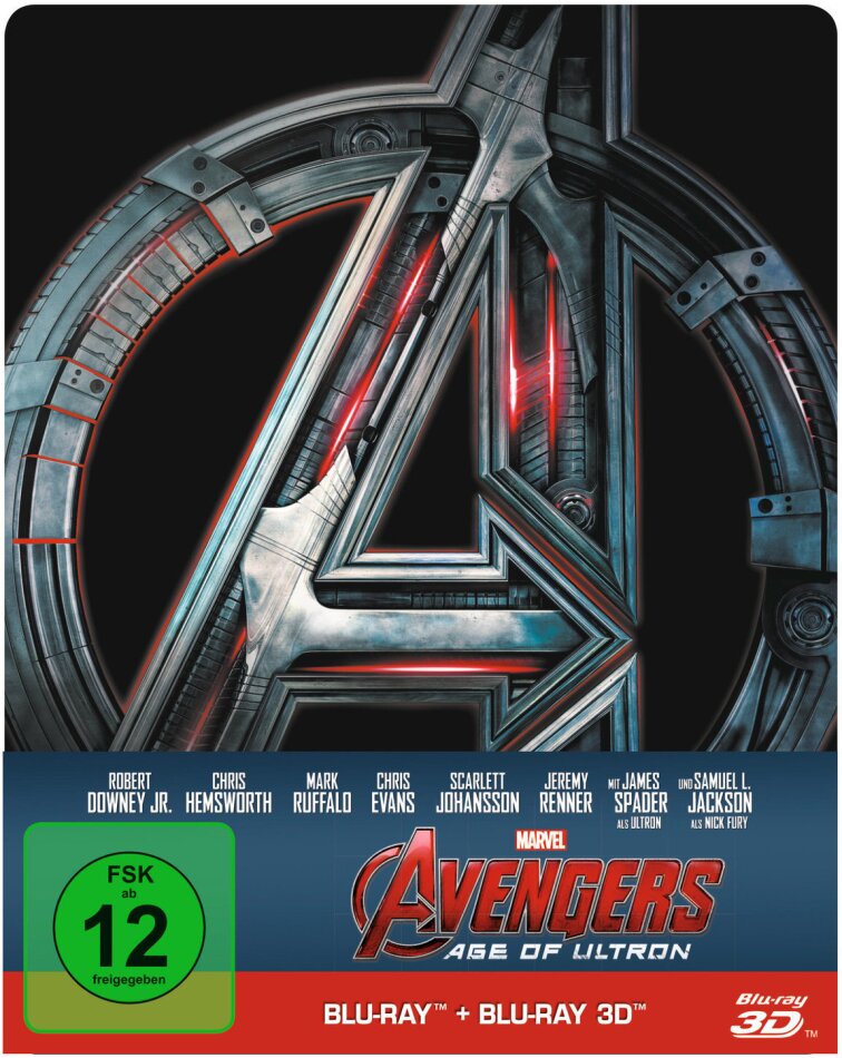 Avengers 2 - Age of Ultron (2015) Steelbook, Blu-ray 3D + Blu-ray