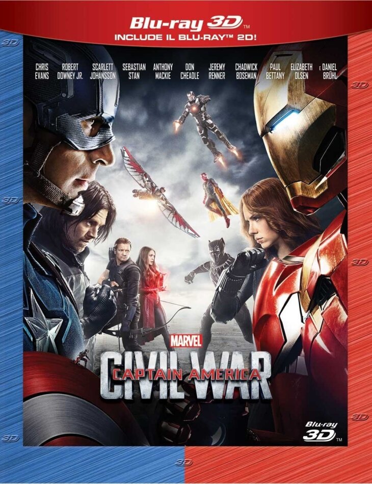 Captain America 3 - Civil War (2016) Blu-ray 3D + Blu-ray