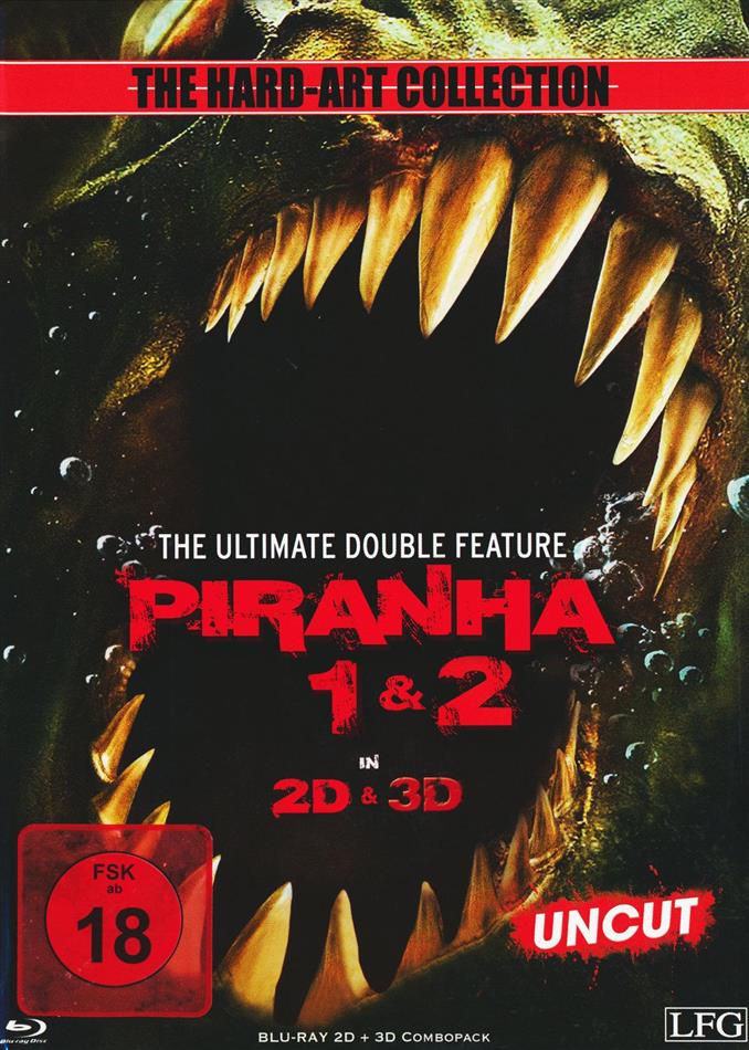 Piranha 3D (2010) / Piranha 2 - 3D (2012) Cover D, Limited Edition, Mediabook, Uncut