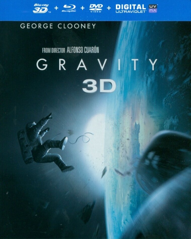 Gravity (2013) Steelbook, Blu-ray 3D + Blu-ray + DVD