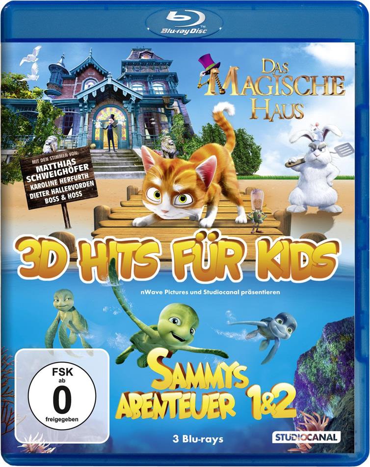 3D Hits für Kids - Das magische Haus / Sammys Abenteuer 1 & 2 3 Blu-ray 3D